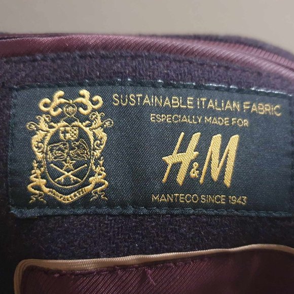 ⭐️Host Pick⭐️ H&M Long Wool Coat - Burgundy - XS - Picture 6 of 6